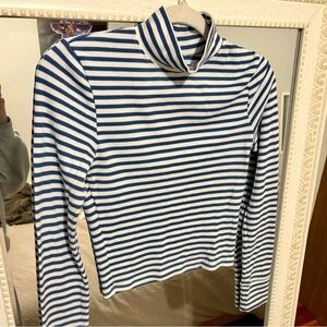 American Eagle Striped Turtleneck Top